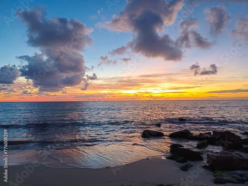 Sunrise in a Caribbean sea