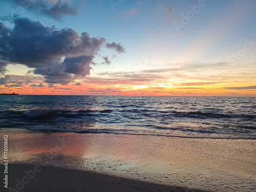 Sunrise in a Caribbean sea