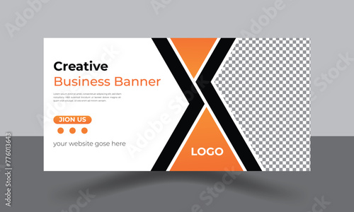 elegant business web banner design tamplate.