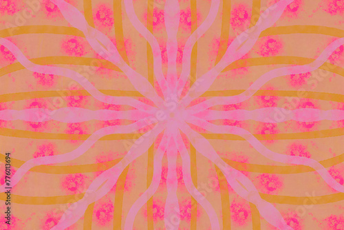 Pink and yellow pattern background photo