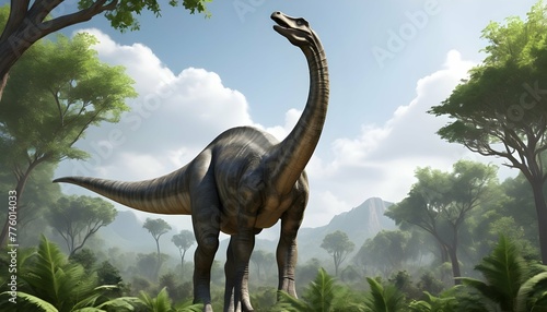 Brachiosaurus-Towering-Above-The-Treetops-A-Maje-