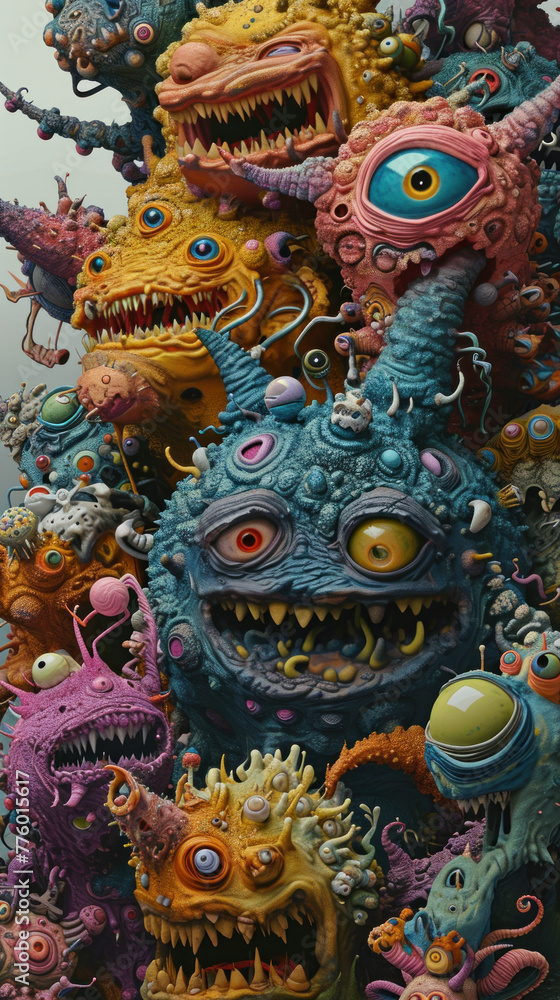 Fototapeta premium Whimsical and unconventional group in the style of surrealism