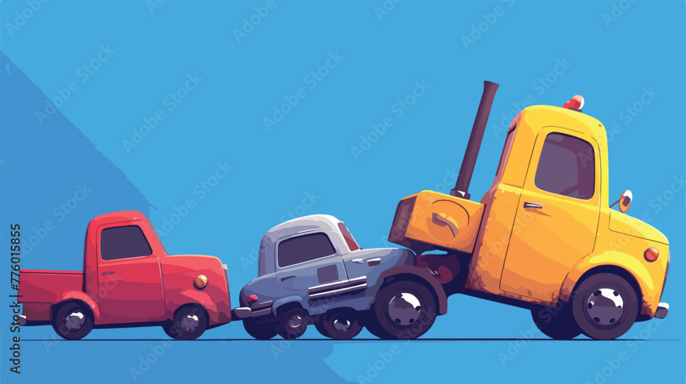 Toy car icon 2d flat cartoon vactor illustration is