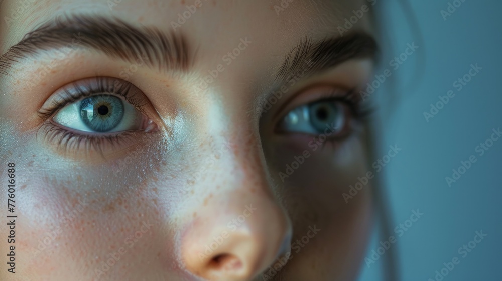 Fototapeta premium Attractive young red hair freckles woman