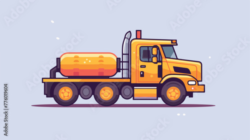 Truck icon 2d flat cartoon vactor illustration isol