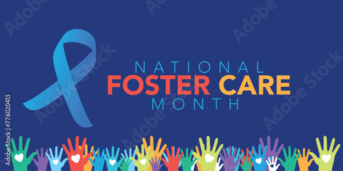 vector graphic of national foster care day good for national foster care day celebration. flyer design illustration. a time to recognize that we can each play a part in enhancing the lives of children photo