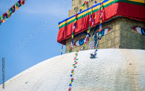 buddhist stupa in kathmandu country photo