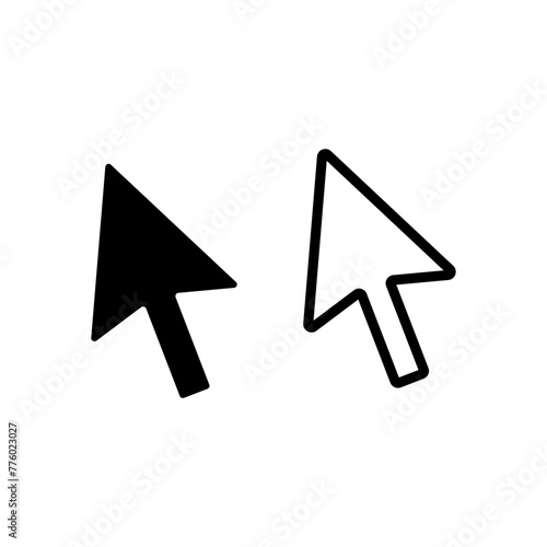 Computer mouse click cursor. Cursor arrow flat icon for apps and websites