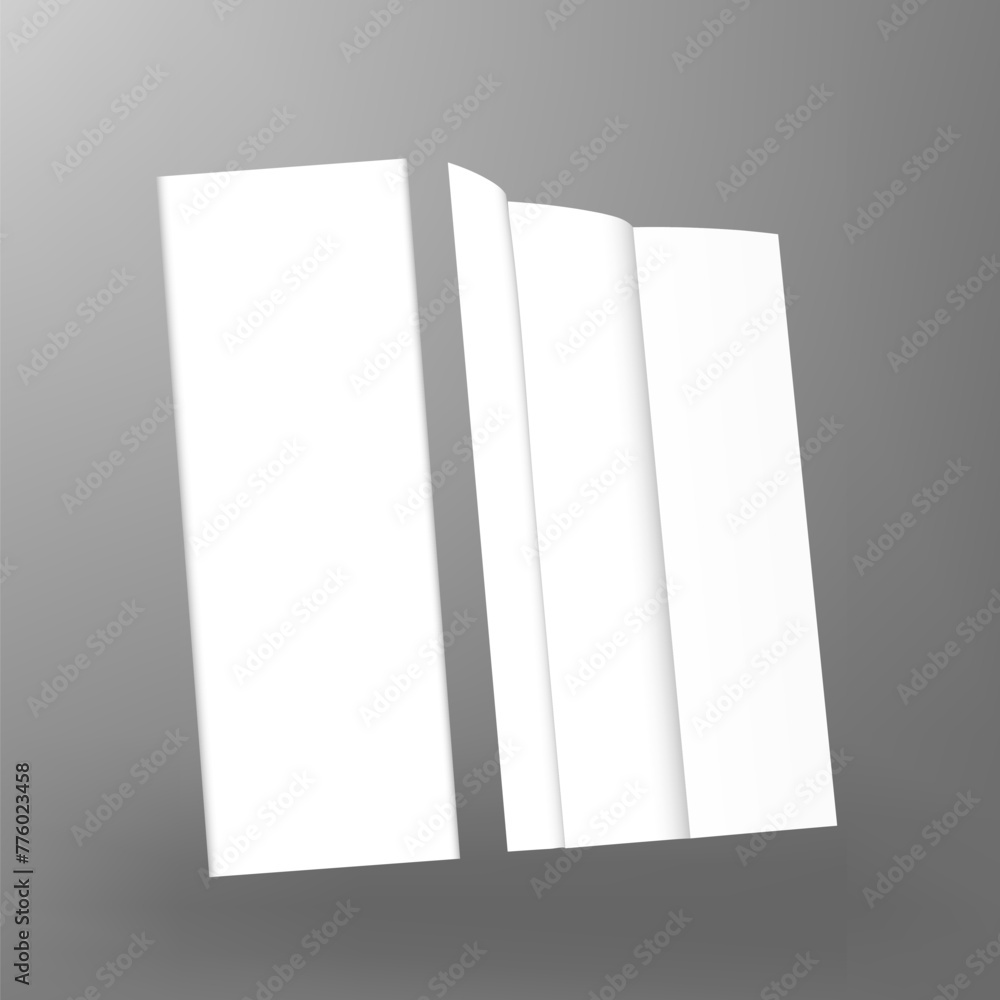 White Blank Paper Mockup On Transparent Background White Blank Paper Mockup On Transparent Background