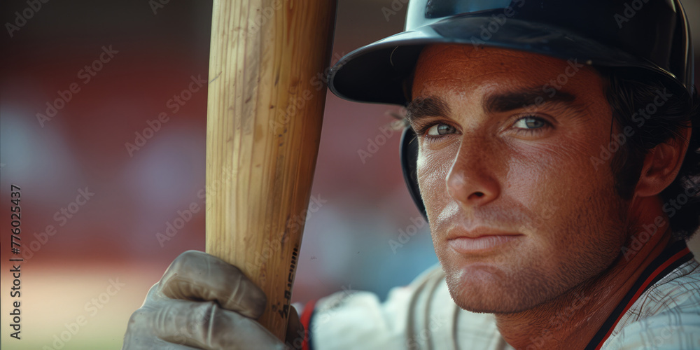 Generative AI, Baseball player close up portrait in the style of 80s
Generative AI, Baseball player close up portrait in the style of 80s