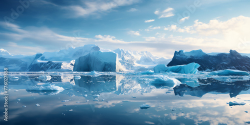 Serene Antarctic Iceberg Landscape
