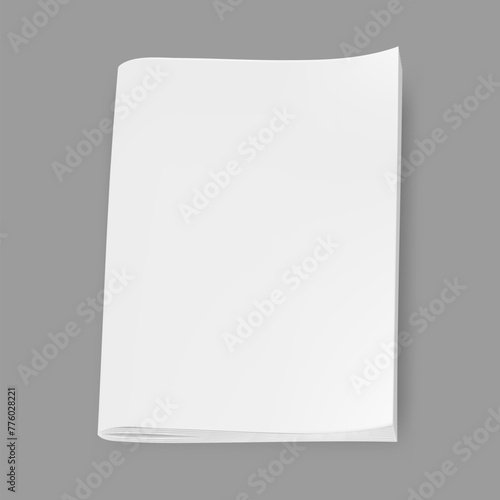 Blank Cover Magazine Or Booklet On Gray Background