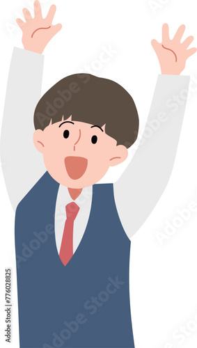 Illustration of a smiling student.