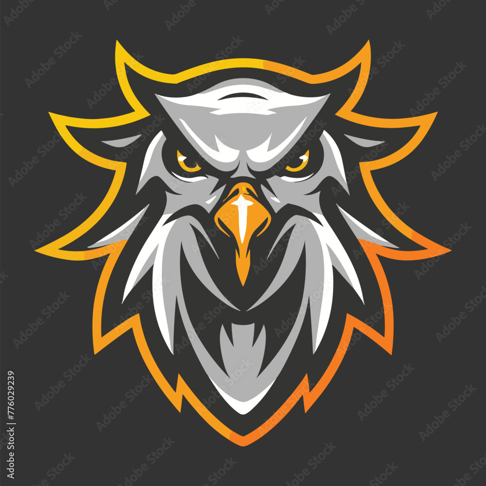 vision eagle head vector mascot