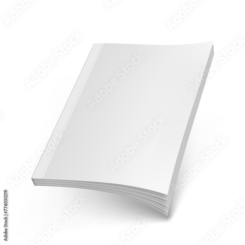 Blank Cover Magazine Or Booklet Fly On Top
