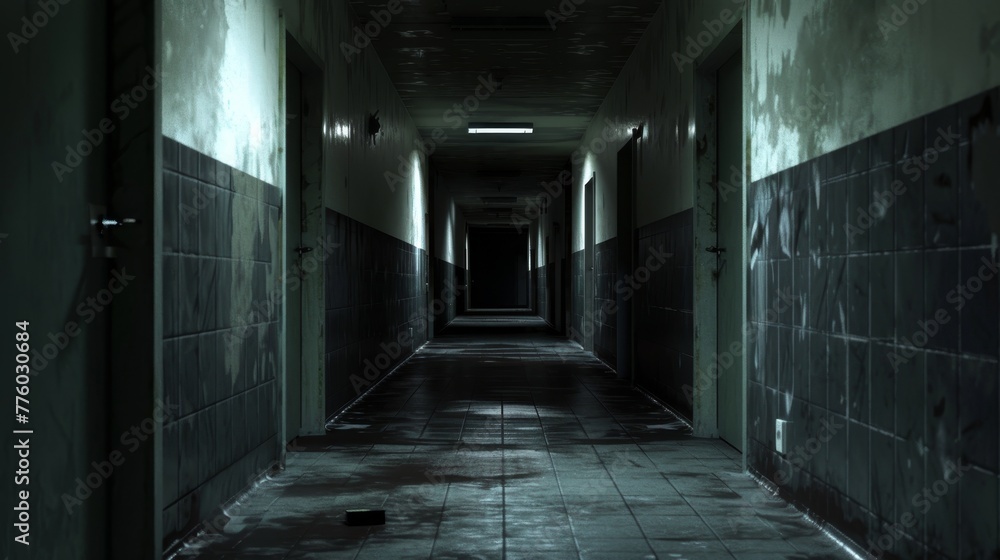 An eerie feeling emanating from the stark empty spac AI generated illustration An eerie feeling emanating from the stark empty spac AI generated illustration
