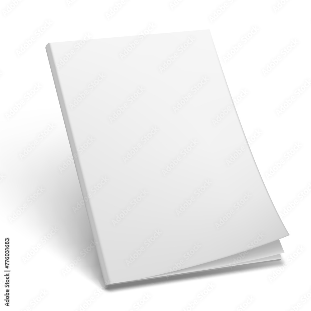 3D Blank Magazine With Soft Cover On White 3D Blank Magazine With Soft Cover On White