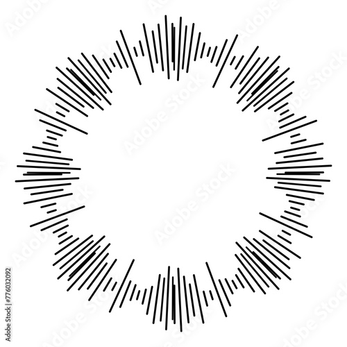 Circle audio waves set. Circular music sound graphic design collection. Round sound and radial radio equalizer. radio podcasts, music player, video editor, recorder. Vector illustration
