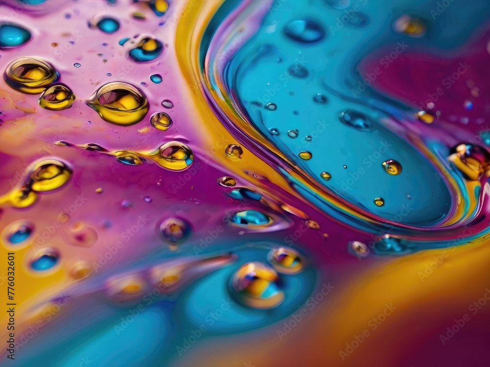 a colorful water droplet is filled with water bubbles. a colorful water droplet is filled with water bubbles.