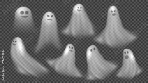 3D Scary Transparent Flying Spirit Soft Ghosts