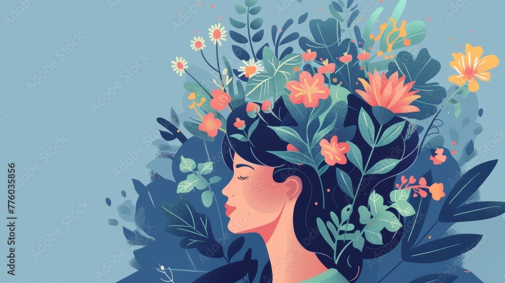 Designs focused on promoting mental wellness   AI generated illustration