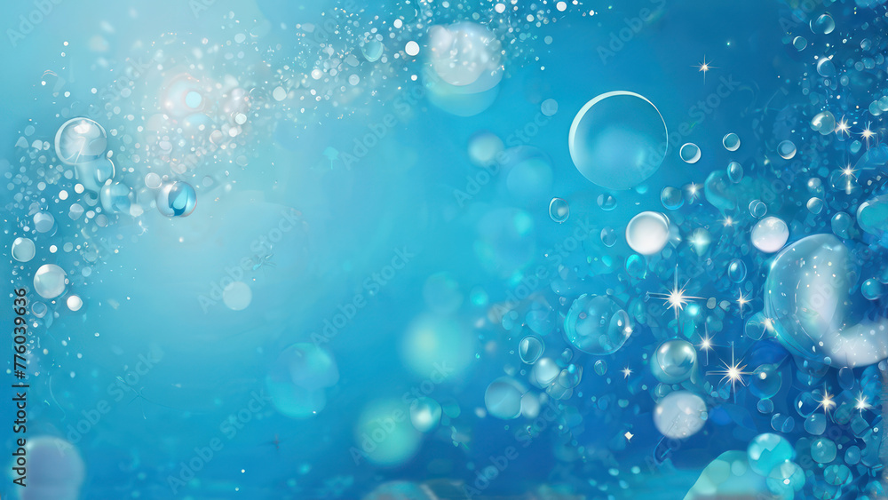  blue background with  bubbles