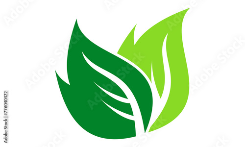 vector green leaf icon logo