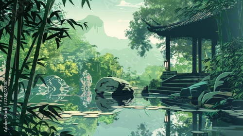 Confucian Elements in a Tranquil Chinese Garden