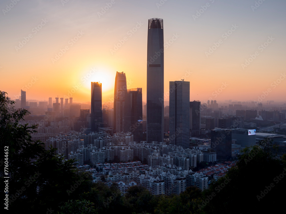 Fototapeta premium China, Guandong, Dongguan cityscape