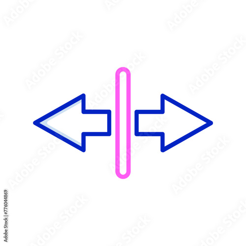 Separation Vector Icon Design