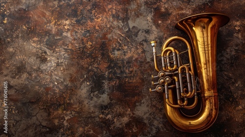 saxophone on a wooden background