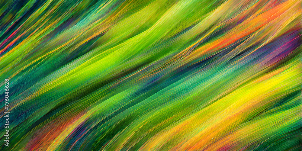 Abstract design with vibrant green colors, creating a blurred and defocused effect Abstract design with vibrant green colors, creating a blurred and defocused effect