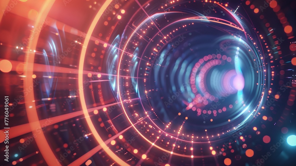 Immerse yourself in a digital realm where lines and AI generated illustration Immerse yourself in a digital realm where lines and AI generated illustration
