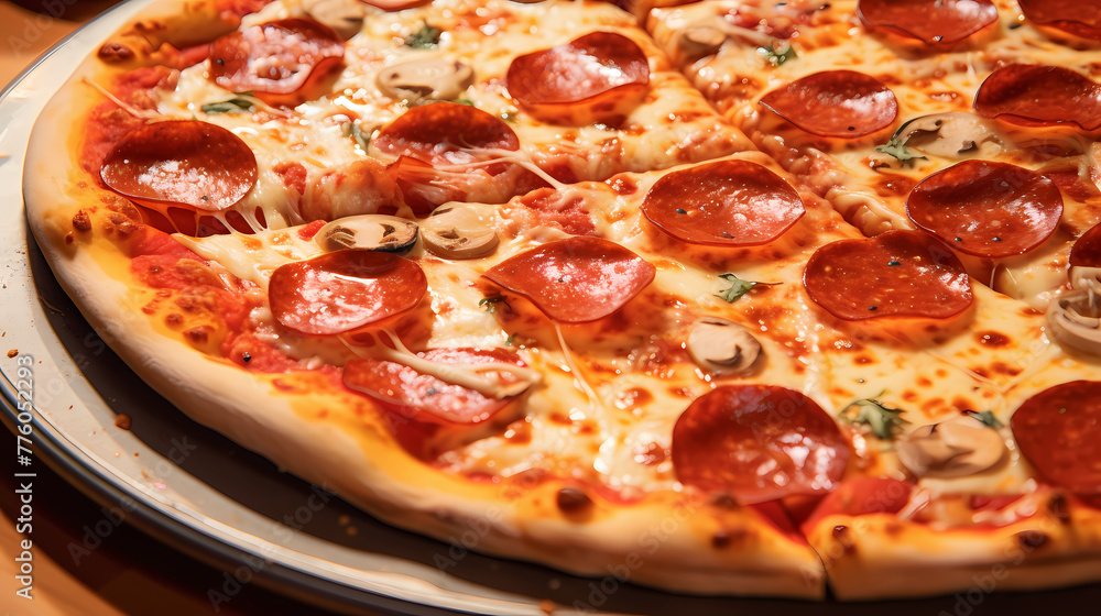 Pizza advertising shoot close-up Pizza advertising shoot close-up