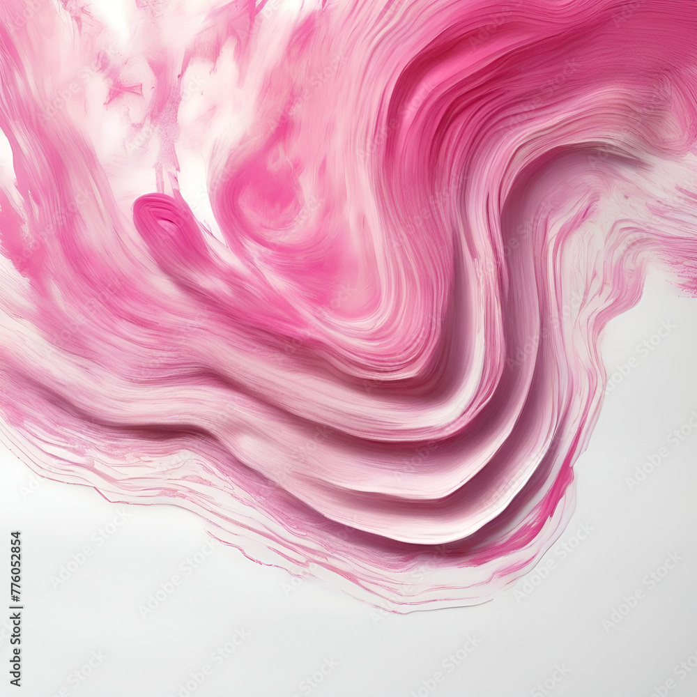 Hanji_style_on_white_background_pink_ink_swirled_with_1.Generative AI