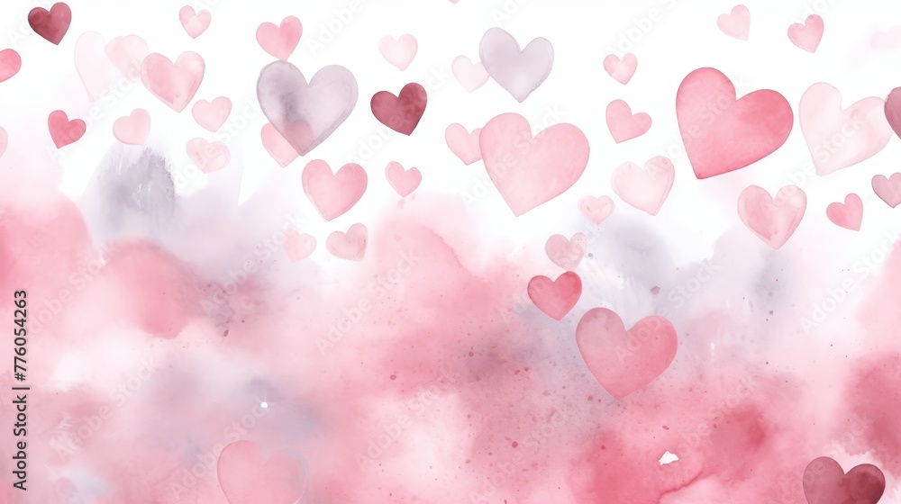 Abstract Watercolor Hearts Abstract Watercolor Hearts
