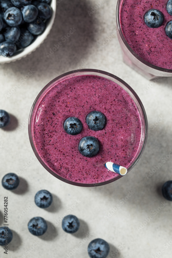 Frozen Cold Healthy Blueberry Smoothie Frozen Cold Healthy Blueberry Smoothie