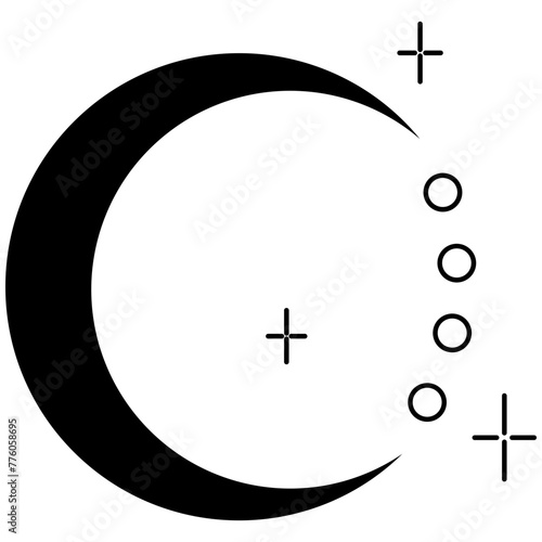 Boho Moon Phases Illustration Vector