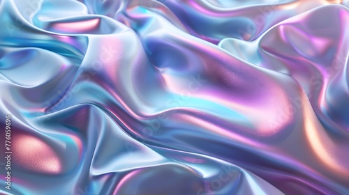 Shimmering Waves of Iridescent Light - Dynamic 3D Fluid Gradients Embodying Motion and Ethereal Beauty