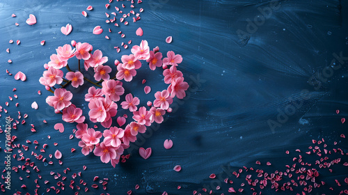 愛のメッセージを込めた桜のハート photo