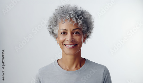 Attractive Mature afro american woman with a happy smile