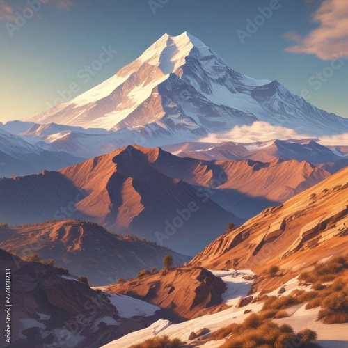 Amazing and beautiful mountain background © Akhlaq