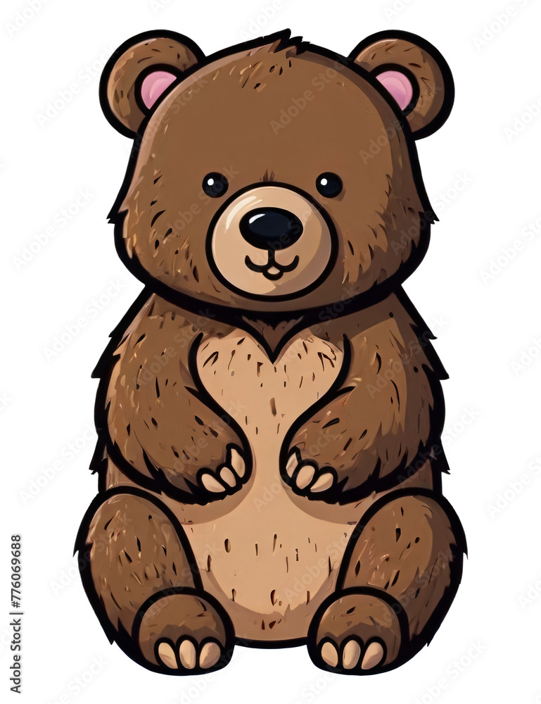 Fototapeta premium brown bear cartoon