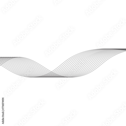 Abstract wave digital element for design. Curved wavy line design