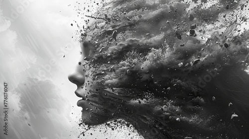 Irrational Souls Destroying mother's nature. Generated AI. 