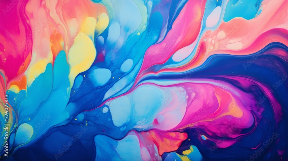 Fluid with vibrant colours 