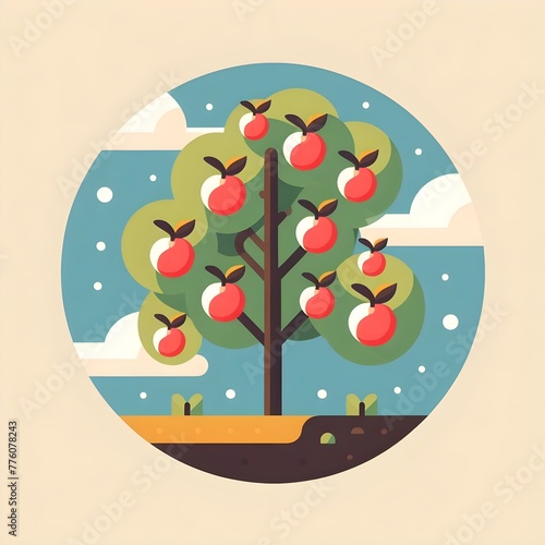 Apple tree illustration photo