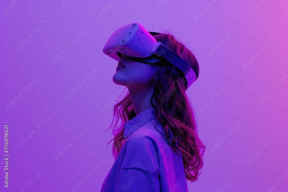 Immersive VR Experience: Neon Portal Exploration Immersive VR Experience: Neon Portal Exploration