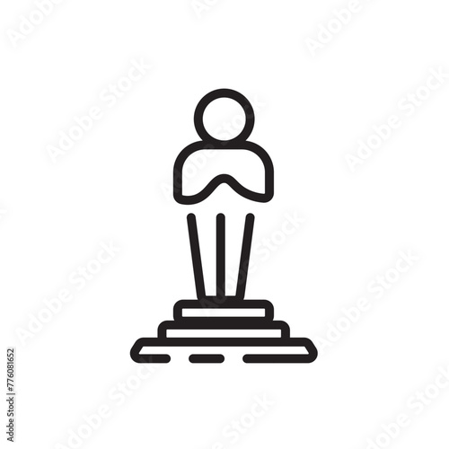 Artist Award Oscar Line Icon
