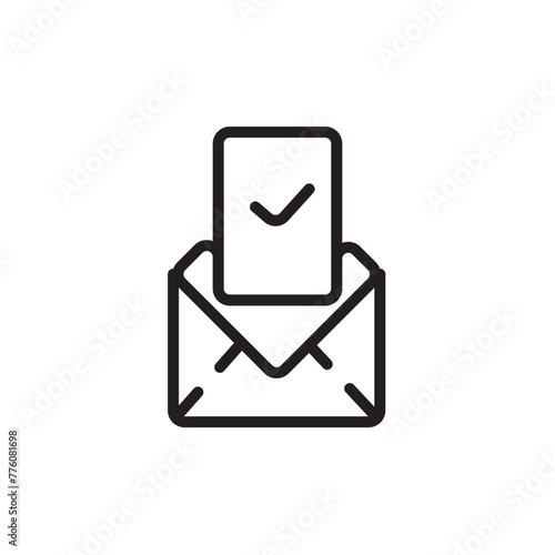 Confirmation Letter Email Line Icon